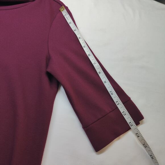 Isabella Oliver Maternity Tunic Dress Turtleneck Aubergine Purple Small A-line - Picture 13 of 15